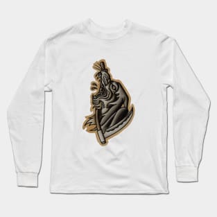 Reaper wolf tattoo design Long Sleeve T-Shirt